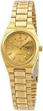 Seiko SYM600 Ladies Seiko 5 Automatic Gold Tone Stainless Steel Gold Dial Watch
