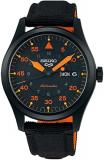 Seiko SRPH33 5 Mens Black/Orange Sports Watch