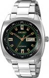 Seiko Men's SNKM97 Analog Green Dial Automatic Silver Stainless Steel Watch
