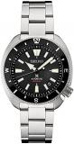 SEIKO Mens Black Dial Silver Band Stainless Steel Automatic Watch - SRPH17
