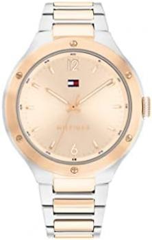 Tommy Hilfiger Women's Quartz Stainless Steel and Link Bracelet Watch, Color: Light Rose Gold (Model: 1782476)
