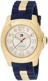 Tommy Hilfiger Women's 1781307 Casual Sport Gold-Plated Case and Links with Silicone Strap Watch