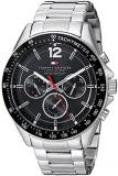 Tommy Hilfiger Men's Quartz Watch with Stainless Steel Bracelet, Silver