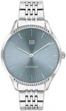 Tommy Hilfiger Women's Quartz Stainless Steel and Bracelet Dressy Watch, Color: Silver (Model: 1782210)