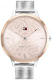 Tommy Hilfiger Women's Quartz Stainless Steel and Mesh Bracelet Watch, Color: Blush (Model: 1782493)