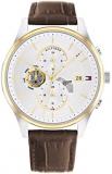 Tommy Hilfiger 1710501 Men's Stainless Steel Case and Leather Strap Watch Color: Brown