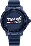 Tommy Hilfiger Men's Quartz Plastic and Silicone Strap Watch, Color: Blue (Model: 1792000)