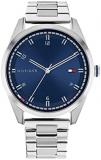 Tommy Hilfiger Men's Quartz Stainless Steel and Link Bracelet Watch, Color: Navy (Model: 1710455)