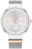 Tommy Hilfiger Women's Stainless Steel Case and Mesh Bracelet Watch, Color: Silver (Model: 1782537)
