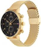 Tommy Hilfiger Men's Multifunction Stainless Steel and Mesh Bracelet Watch, Color: Black (Model: 1791989)