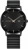 Tommy Hilfiger Mens 40.5 James Black Dial Zinc Alloy Watch - NCTH1791655, Black