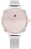 Tommy Hilfiger Women's Quartz Stainless Steel Case and Mesh Bracelet Watch, Color: Silver (Model: 1782578)