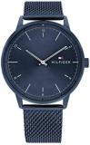 Tommy Hilfiger Men's Quartz Stainless Steel and Mesh Bracelet Casual Watch, Color: Blue (Model: 1791841)