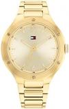 Tommy Hilfiger Women's Quartz Stainless Steel and Link Bracelet Watch, Color: Light Champagne (Model: 1782477)