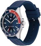 Tommy Hilfiger Men's Stainless Steel & Multicolor Aluminum Case and Silicone Strap Watch, Color: Blue (Model: 1792009)