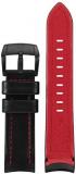 Luminox Men's 5127 Space Series Black & Red Leather Strap Stainless Steel Buckle Watch Band