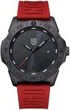 Luminox Pacific Diver 44mm Black with Red Rubber Swiss Quartz Watch 3121.BO.RF