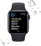 Apple Watch SE (2nd Gen) [GPS + Cellular 40mm] Smart Watch w/Midnight Aluminum Case & Midnight Sport Band - S/M. Fitness & Sleep Tracker, Crash Detection, Heart Rate Monitor, Water Resistant