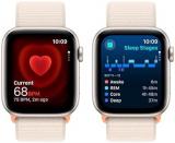 Apple Watch SE (2nd Gen) [GPS 44mm] Smartwatch with Starlight Aluminum Case with Starlight Sport Loop. Fitness & Sleep Tracker, Crash Detection, Heart Rate Monitor, Carbon Neutral
