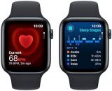 Apple Watch SE (2nd Gen) [GPS 44mm] Smartwatch with Midnight Aluminum Case with Midnight Sport Band S/M. Fitness & Sleep Tracker, Crash Detection, Heart Rate Monitor