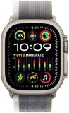 Apple Watch Ultra 2 [GPS + Cellular 49mm] Smartwatch with Rugged Titanium Case & Green/Grey Trail Loop S/M. Fitness Tracker, Precision GPS, Action Button, Extra-Long Battery Life, Carbon Neutral