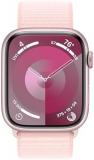 Apple Watch Series 9 [GPS + Cellular 45mm] Smartwatch with Pink Aluminum Case with Pink Sport Loop. Fitness Tracker, Blood Oxygen & ECG Apps, Always-On Retina Display, Carbon Neutral