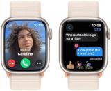 Apple Watch Series 9 [GPS + Cellular 41mm] Smartwatch with Starlight Aluminum Case with Starlight Sport Loop. Fitness Tracker, Blood Oxygen & ECG Apps, Always-On Retina Display, Carbon Neutral