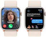 Apple Watch Series 9 [GPS 45mm] Smartwatch with Starlight Aluminum Case with Starlight Sport Loop. Fitness Tracker, Blood Oxygen & ECG Apps, Always-On Retina Display, Carbon Neutral