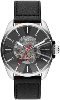 Diesel Men's MS9 Automatic, Silver and Black, Strap