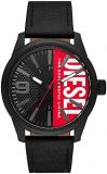 Diesel Rasp Nsbb Men's Watch Quartz/3 Hand Movement with 46mm Case and Leather Strap DZ2180, Strap