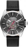Diesel Men's MS9 Automatic, Silver and Black, Strap