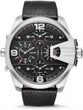 Diesel Men's DZ7376 Uber Chief Stainless Steel Black Leather Watch