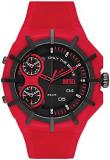 Diesel Men's 51mm Framed Quartz Lightweight Nylon and Silicone Three-Hand Watch, Color: Red (Model: DZ1989)