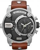Diesel Grey Dial SS Leather Chronograph Quartz Men's Watch DZ7264
