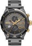 Diesel DZ4614 Gray Dial Gunmetal Stainless Steel Bracelet Men's 51mm Double Down 2.0 Chronograph Watch
