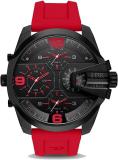 Diesel DZ7466 Black Dial Red Silicone Strap Three-Hand Men's Uber Chief 54mm Wat...
