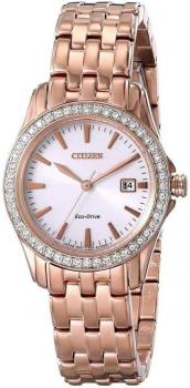 Citizen Women's Women's EW1903-52A Silhouette Crystal Analog Display Japanese Quartz Gold Watch Watch, Bracelet Type