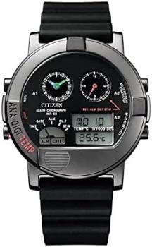 Citizen JG0074-11E Record Label Ana Digitemp, Limited Edition Move, Gunmetal Black, Black
