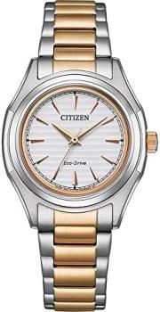 CITIZEN FE2116-85A Women's Analogue Japanese Quartz Movement Watch with Stainless Steel Strap, White, Einheitsgröße, Bracelet