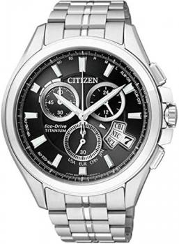 Citizen BY0051-55E Eco-Drive Titanium World Time Chronograph Men's Watch, Bracelet Type