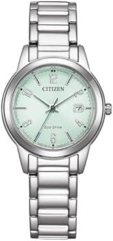 Citizen Lady Eco-Drive Green Dial Watch FE1241-71X