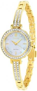 Citizen Ladies Eco-Drive Silhouette Crystal Gold-Tone Watch | 25mm | EM0862-56D