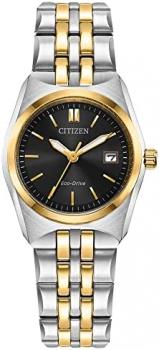 Citizen Ladies' Classic Corso Eco-Drive Watch, Stainless Steel, 3-Hand Date, Luminous Hands