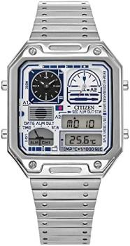 Citizen Men's Star Wars Vintage Ana-Digi Quartz Stainless Steel Watch, Rectangular