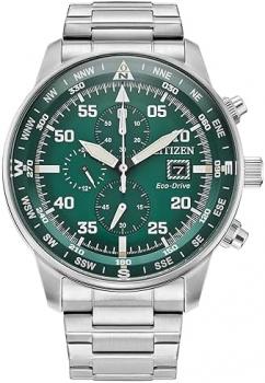 Citizen Men's Eco-Drive Sport Casual Brycen Weekender Chronograph Stainless Steel Watch, 12/24 Hour Time, Date, Luminous Markers, 44mm