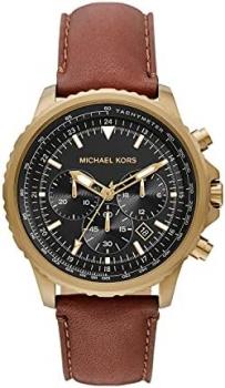 Michael Kors Cortlandt Men's Watch, Stainless Steel Chronograph Watch for Men with Steel or Leather Band