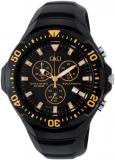 [Citizen kyu-andokyu-] Citizen Q & Q Solar Watch SolarMate (so-ra-meito) Analog Display Chronograph 10 ATM Waterproof Urethane Band Yellow H034 – 003 Men's