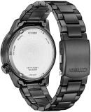 Citizen Eco-Drive BM7555-83E Solar 4 o'clock Crown, Compass Bezel, Black, Diver, Military, Bracelet Type