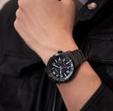 Citizen Eco-Drive BM7555-83E Solar 4 o'clock Crown, Compass Bezel, Black, Diver, Military, Bracelet Type