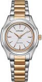 CITIZEN FE2116-85A Women's Analogue Japanese Quartz Movement Watch with Stainless Steel Strap, White, Einheitsgröße, Bracelet